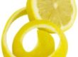 Lemon peel on white background